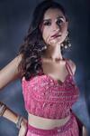 Buy_Alaya Advani_Pink Lehenga And Jacket Net Embroidered Sequin Sweetheart Set _Online