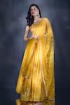 Buy_Alaya Advani_Yellow Lehenga Georgette Viscose Embroidered Sequin Leaf And Thread Set 