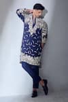 Buy_Alaya Advani_Blue Kurta Japanese Crepe Lycra Polyester Mix Embroidered Work And Pant Set 