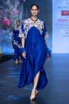 Buy Anu Pellakuru Blue Silk Embroidery, Sequins, Beads V-neck Resham Floral Kaftan at Aza Fashions Buy_Anu Pellakuru_Blue Silk Embroidery, Sequins, Beads V-neck Resham Floral Kaftan _at_Aza_Fashions