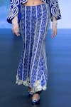 Buy_Anu Pellakuru_Blue Raw Silk Embroidered Beads Jacket Open Wavy Flared Pant Set _Online_at_Aza_Fashions