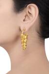 Buy_Masaba_Gold Plated Coast Charm Bucket Carved Earrings _at_Aza_Fashions