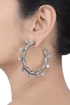 Buy_Masaba_Silver Plated Coastal Coin Twisted Hoops _at_Aza_Fashions