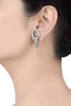 Buy_Masaba_Silver Plated Tribal Mask Stud Earrings _at_Aza_Fashions