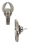 Masaba_Silver Plated Tribal Mask Stud Earrings _Online_at_Aza_Fashions