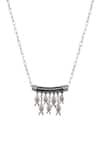 Masaba_Silver Plated Matsya Myth Pendant Necklace _Online_at_Aza_Fashions