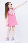 Buy_Hoity Moppet_Pink Denim Embroidery Sequin Amuse Me Dress _at_Aza_Fashions