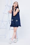 Buy_Hoity Moppet_Blue Denim Embroidery Swarovski To Shirt Dress _Online_at_Aza_Fashions