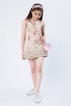 Buy_Hoity Moppet_Beige Satin Embroidery Bead Melody Candy Dress _Online_at_Aza_Fashions