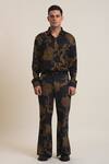 Buy_Dark Hour_Black Shirt Modal Printed Satin And Pant Set _at_Aza_Fashions