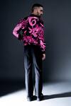 Shop_Dark Hour_Black Viscose Satin Print Floral Jacket _at_Aza_Fashions