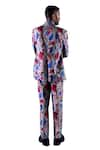 Shop_Dark Hour_Multi Color 100% Cotton Suiting Print Flower Vine Jacket With Pant _Online_at_Aza_Fashions