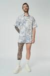 Buy_Dark Hour_Off White Cotton Print Floral Toile De Jouy Shirt _at_Aza_Fashions