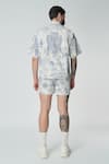 Shop_Dark Hour_Off White Cotton Print Floral Toile De Jouy Shirt With Shorts _at_Aza_Fashions