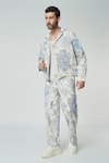 Buy_Dark Hour_Off White Cotton Print Toile De Jouy Shacket With Pant _at_Aza_Fashions