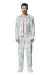 Buy_Dark Hour_Off White Cotton Print Toile De Jouy Shacket _Online_at_Aza_Fashions