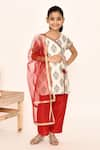 Buy_Samyukta Singhania_Off White Kurta And Pant Cotton Printed Buta Set _Online_at_Aza_Fashions