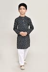 Buy_Samyukta Singhania_Blue Cotton Printed Buta Kurta With Pant _Online_at_Aza_Fashions