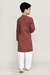 Shop_Samyukta Singhania_Brown Cotton Printed Buta Kurta With Pant _at_Aza_Fashions