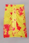 Buy_Tutus by Tutu_Yellow Flat Silk Embroidered Mirror Work Tie Dye Top With Draped Skirt _Online_at_Aza_Fashions