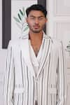 Buy_Ankur J_White Suiting Stripe Pattern Blazer And Pant Set _Online_at_Aza_Fashions