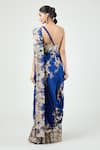 Shop_Anamika Khanna_Blue Embroidered Floral Draped Sharara Set _at_Aza_Fashions