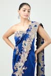 Shop_Anamika Khanna_Blue Embroidered Floral Draped Sharara Set _Online_at_Aza_Fashions