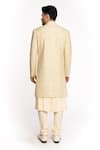 Shop_ARJUUN KILACHAND_Beige Raw Silk Embroidered Dori Sherwani With Kurta Set _at_Aza_Fashions