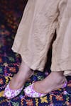 Buy_Yassio_Purple Chikankari Adara Bloom Embroidered Juttis _at_Aza_Fashions