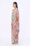 Siddhartha Bansal_Multi Color Crepe Printed Floral Round High Neck Stayin Alive Dress _Online_at_Aza_Fashions