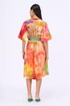 Shop_Siddhartha Bansal_Multi Color Cotton Poplin Printed Engineered Escape Shirt Dress With Belt _at_Aza_Fashions