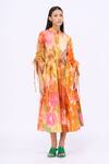 Siddhartha Bansal_Multi Color Cotton Poplin Printed Day Bloom Mandarin Collar Shirt Dress _Online_at_Aza_Fashions