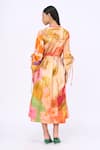 Siddhartha Bansal_Multi Color Cotton Poplin Printed Day Bloom Mandarin Collar Shirt Dress _at_Aza_Fashions