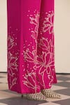 One Not Two_Pink Silk, Cotton, Satin Embroidery, Sequins Round Kurta And Bell Bottom Pant Set _Online_at_Aza_Fashions