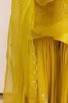 Buy_One Not Two_Yellow Organza Embroidered Sequins Dupatta _Online_at_Aza_Fashions