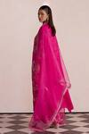 Shop_One Not Two_Pink Organza Embroidered Sequins And Beaded Dupatta _at_Aza_Fashions