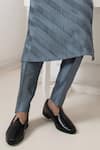 Buy_Darshika Menswear_Grey Cotton Silk Pintucked Kurta And Pant Set _Online_at_Aza_Fashions