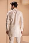 Shop_AMIT ARORA_Cream Silk Embroidered Crochet Kurta _at_Aza_Fashions