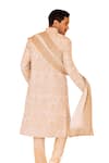 Buy_AMIT ARORA_Cream Raw Silk Embroidery Gullista Sherwani Set 