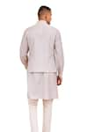 Buy_AMIT ARORA_Grey Silk Embroidery Kashmiri Ambrosia Bundi Kurta Set 