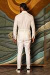 Shop_Ankur J_White Jason Textured Shacket Trouser Set _at_Aza_Fashions