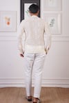 Shop_Ankur J_White Mesh Embellished Lace Shirt _at_Aza_Fashions