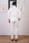 Shop_Ankur J_White Linen Plain Ribbed Shirt _at_Aza_Fashions