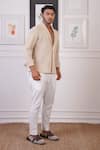 Shop_Ankur J_Beige Embellished Shirt _Online_at_Aza_Fashions