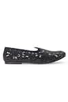 Domani_Black Sequin Embroidered Juttis _Online_at_Aza_Fashions