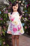 Buy_Panchhi by Kanupriya Tibrewala_Multi Color Satin Printed Floral Poppy Short Dress _at_Aza_Fashions