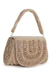 House of Webhin_Gold Stone And Bead Embellished Bag _Online_at_Aza_Fashions