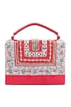 Shop_House of Webhin_Red Stone Multi Embellished Bag _at_Aza_Fashions