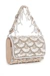 Buy_House of Webhin_Beige Bead Suede Work Bag _at_Aza_Fashions