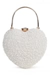 Shop_House of Webhin_White Pearl Hearthrob Embellished Clutch _at_Aza_Fashions